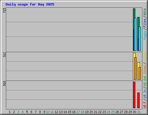 Daily usage for May 2025