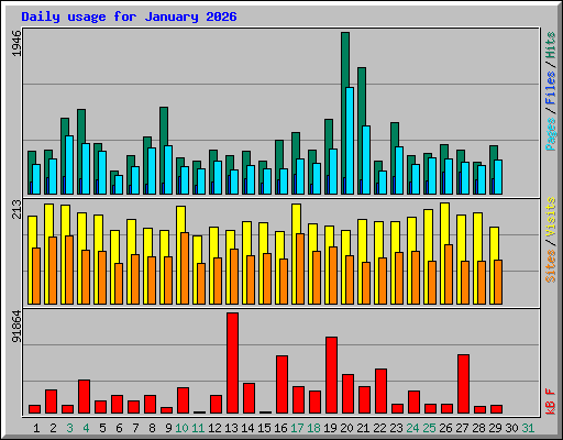 Daily usage for January 2026