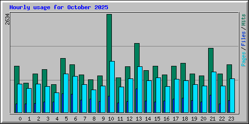 Hourly usage for October 2025