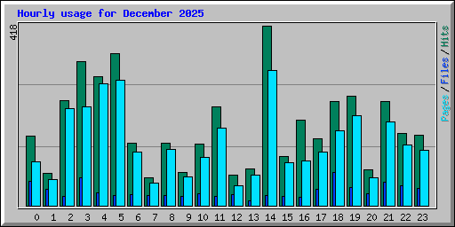 Hourly usage for December 2025